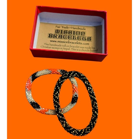 Handmade Fair Trade Beaded Bracelets By Mission Bracelets 2-Pieces - Picture 2 of 4